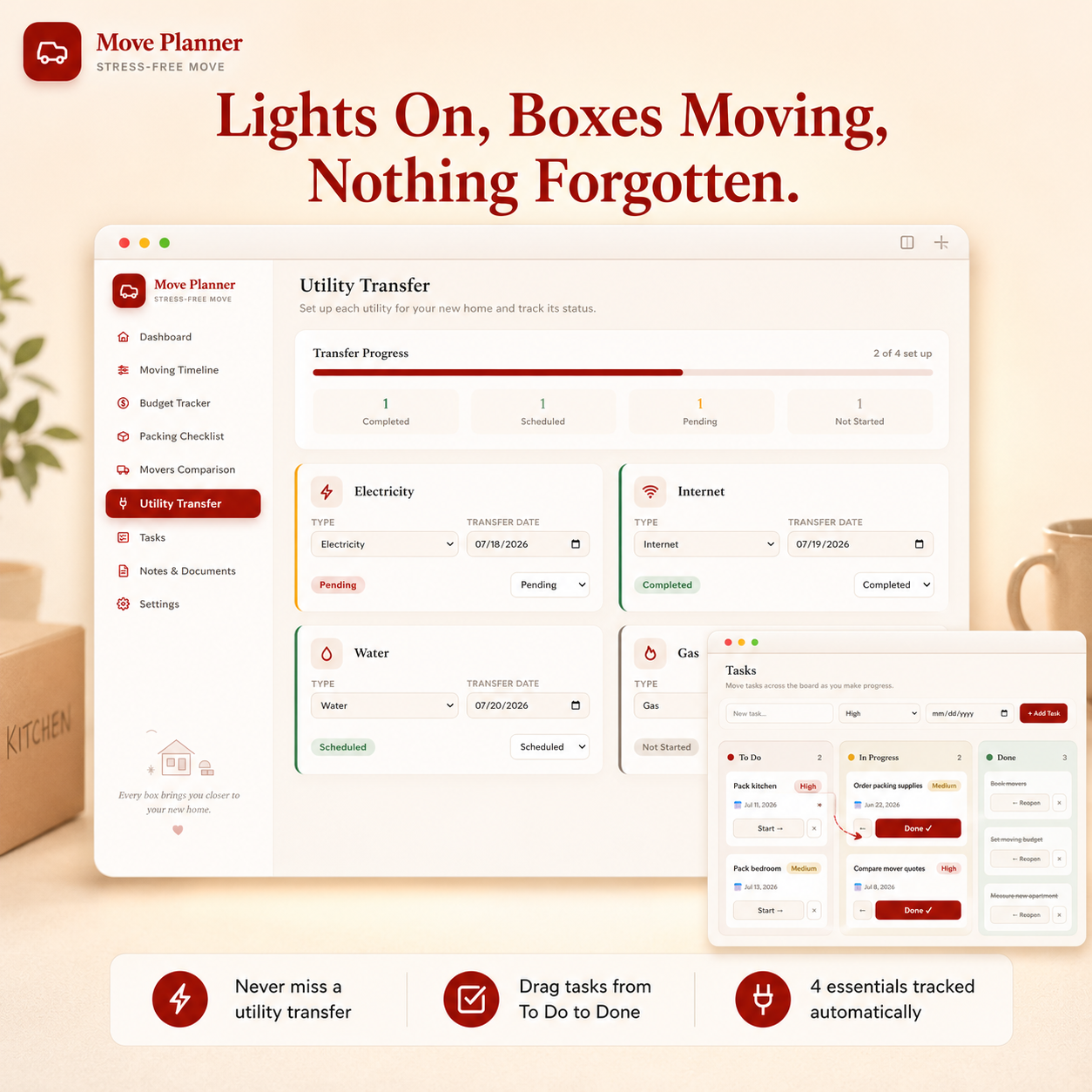 All-in-one moving dashboard all-in-one moving dashboard