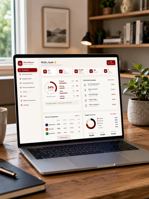 All-in-one moving dashboard all-in-one moving dashboard screenshot
